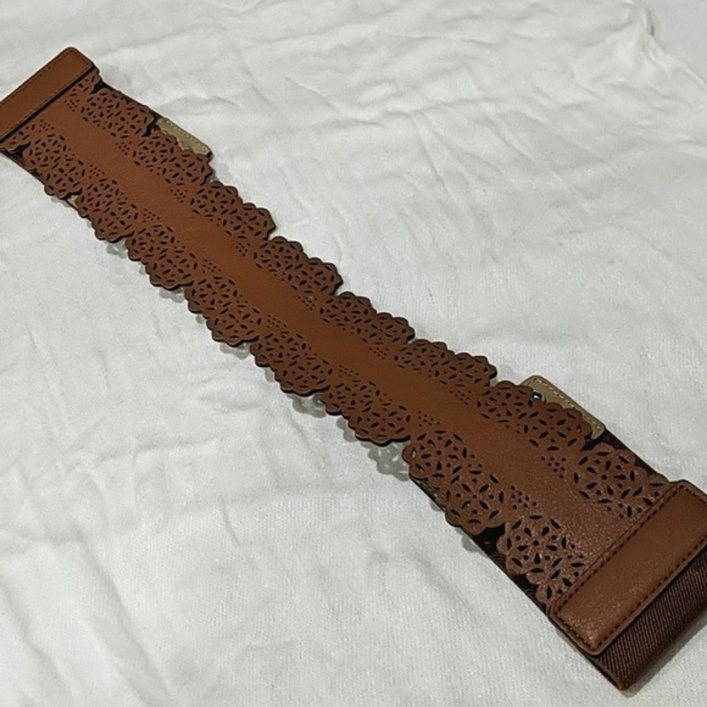 NY&Co Brown Stencil Belt NWOT